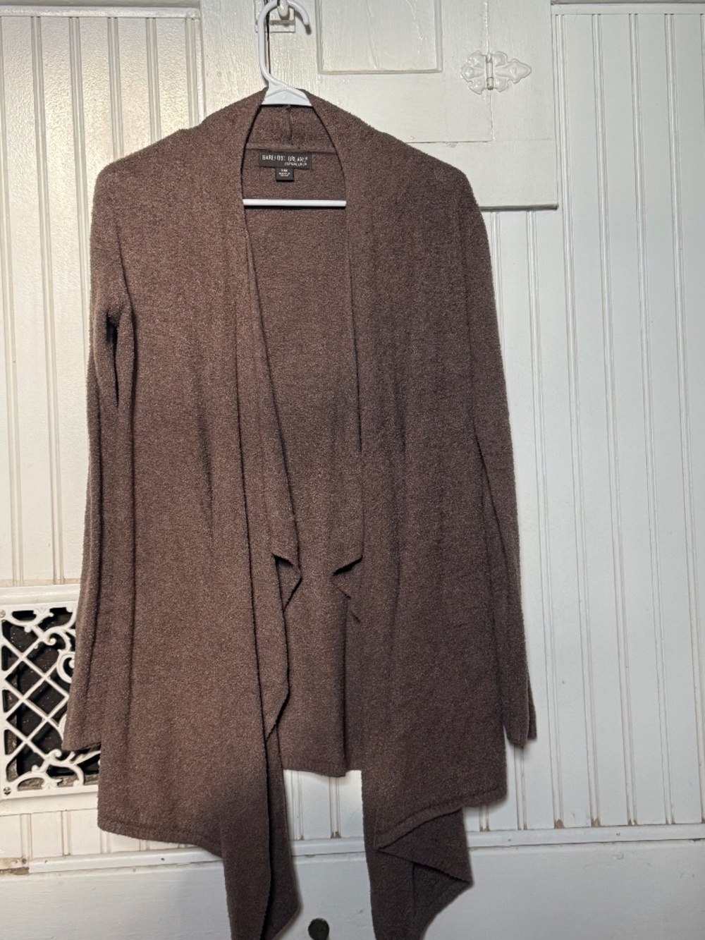 Barefoot Dreams CozyChic Lite Brown Travel Wrap Cardigan - Size S/M